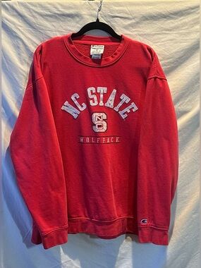 Champion Red NC State Wolfpack Crewneck Sweatshirt